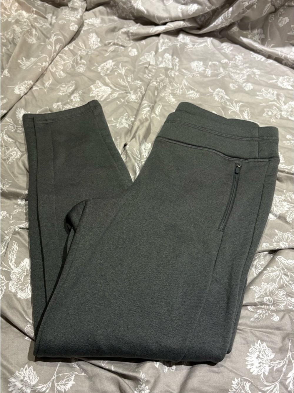 NWOT Talbots grey fleece leggings medium polartec